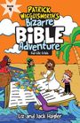 "Book 4: Patrick Wigglesworth's Bizarre Bible Adventure. Kid-Life Crisis. Liz and Jack Hagler." Illustration mit Boot.