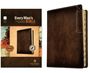 "Every Man’s Bible: A Bible for Every Battle Every Man Faces", brauner Ledereinband, Deluxe Explorer Edition.