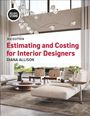 "Estimating and Costing for Interior Designers" von Diana Allison. Elegantes Wohnzimmer mit modernen Möbeln und Designerleuchten.