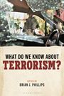 „What Do We Know About Terrorism?“ Ein Soldat steht draußen, durch ein zerschlagenes Autofenster gesehen.