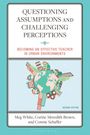 Text: "Questioning Assumptions and Challenging Perceptions. Becoming an Effective Teacher in Urban Environments." 
Illustration eines Globus umgeben von Gebäuden.