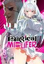 "Cover not final" und japanische Schriftzeichen. Zwei Figuren: Ein Mann mit Augenklappe, eine Frau in weißer Kleidung mit Hörnern.