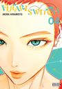 „FUTARI SWITCH 04, AKIRA HIRAMOTO“. Illustration eines Gesichts mit großen, ausdrucksvollen Augen und kurzen roten Haaren.