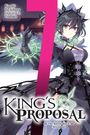 Aufschrift: "Koushi Tachibana, Illustration by Tsunako, KING'S PROPOSAL". Eine Kriegerin in fantasievoller Rüstung.