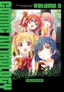"VOLUME 3", "Bocchi the Rock!", "COMIC ANTHOLOGY". Vier Anime-Figuren halten Getränke, lächeln fröhlich in einer bunten Illustration.