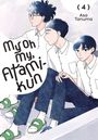 Buchtitel: "My Oh My, Atami-kun", Band 4, Asa Tanuma. Illustration von drei jungen Männern in Schuluniformen.