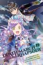 „Death March to the Parallel World Rhapsody 19“. Ein junger Mann in Frack, ein Mädchen mit lila Haaren lächelt.