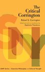 Texte: "The Critical Corrington," "Robert S. Corrington," "Stephanie Theodorou," "SUNY Series." Hintergrund: Gelb, abstrakte Formen.