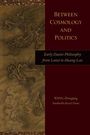 "Between Cosmology and Politics" ist der Titel, darunter ein traditionell aussehendes Drachenmuster.