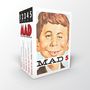 Text: "MAD 5", "ISSUES 19-23", "ISSUES 24-30 + MORE". Illustration eines lächelnden Gesichts eines Jungen mit braunen Haaren.