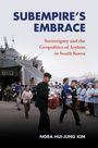 Titel: "SUBEMPIRE'S EMBRACE". Untertitel: "Sovereignty and the Geopolitics of Asylum in South Korea". Foto eines Hafens mit Menschen.