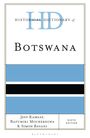 "Historical Dictionary of Botswana" in großen Buchstaben. Darunter die Flagge von Botswana mit blauen, schwarzen und weißen Streifen.