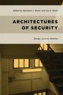 "ARCHITECTURES OF SECURITY" steht im Mittelpunkt. Ein Treppenhaus bei schwachem Licht darunter.