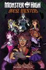 "Monster High: House Haunters" steht oben. Darunter sind sechs Mädchen in fantasievollen Outfits abgebildet.