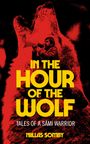 Titel: "IN THE HOUR OF THE WOLF. TALES OF A SÁMI WARRIOR. NIILLAS SOMBY". Grafik: Mann mit Megafon, Wolf im Hintergrund.