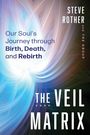 "Our Soul's Journey through Birth, Death, and Rebirth. THE VEIL MATRIX. STEVE ROTHER and THE GROUP." Farbige wirbelnde Muster.