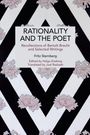 "RATIONALITY AND THE POET" steht auf einer schwarz-weißen Zickzack-Muster-Hintergrund mit Blüten.