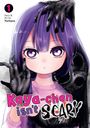Titel: "Kaya-chan isn't Scary". In einer Illustration mit einem Mädchen mit lila Haaren, berührt von schwarzen Händen.