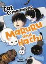 „Cat Companions. Maruru and Hachi“. Illustration: Person liegt umgeben von mehreren Katzen.