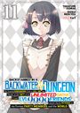 Text: „Backstabbed in a Backwater Dungeon“ und „Lvl 9999“. Manga-Illustration eines jungen Mädchens in einer Uniform mit Schleife.