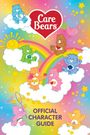 Text: "Care Bears", "OFFICIAL CHARACTER GUIDE". Illustration mit bunten, fröhlichen Bären auf Wolken und Regenbogen.