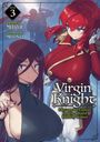 Text: Novel 3, Written by MITIZOU, Illustrated by MELON22, Virgin Knight: I Became the Frontier Lord in a World Ruled by Women. Vordergrund: Zwei Frauen in stilisierten Uniformen, Hintergrund: Ritter in Rüstung.