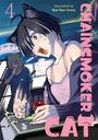"4", "Story and Art by Nyan Nyan Factory", "CHAINSMOKER CAT". Anime-Stil, Person mit Katzenohren überrascht.