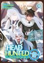 "HEAD HUNTED TO ANOTHER WORLD. FROM SALARYMAN TO BIG FOUR!" Drei Anime-Charaktere, einer mit Fuchs-Ohren.