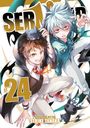 Text: "SERAPH OF THE END" #24, Story and art by Strike Tanaka. Zwei stilisierte Figuren in dynamischer Pose.
