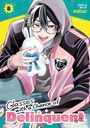 Nummer 8. "Glasses with a Chance of Delinquent." Junge mit Brille, Hoodie und Kuscheltier in lebhaften Farben.