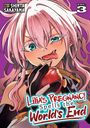 „Lilia's Pregnancy Spells the World's End“ Vol. 3. Eine pinkhaarige Figur mit spitzen Zähnen hält einen Apfel.