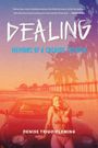 Titel: "DEALING: MEMOIRS OF A COCAINE TEENPIN" von Denise Trigo-Fleming, Zitat von Charlie Sheen. Vorschau: Eine Frau lehnt an einem Auto vor Strandkulisse mit Palmen.