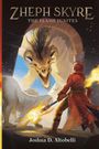 "Zheph Skyre: The Flame Ignites" - Ein rotes Gewand tragender Charakter mit brennender Waffe steht einem Drachen gegenüber.