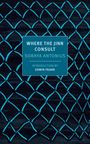 Text: "WHERE THE JINN CONSULT, SORAYA ANTONIUS, INTRODUCTION BY EDWIN FRANK." Hintergrund: Blaues Rautenmuster.