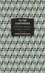 Text: "TO THE LIGHTHOUSE", "VIRGINIA WOOLF", "EDITED BY EDWARD MENDELSON". Hintergrund: Blau-schwarzes geometrisches Muster.