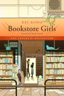 Text: "Bookstore Girls", "The Japanese Bestseller". Darunter ein Buchladen mit zwei Frauen und einer Katze.