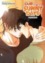 "Our Sunny Days, Volume 2" ist in großen Buchstaben geschrieben. Zwei Männer stehen nah beieinander, ihre Stirn und Nase berühren sich.