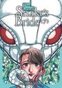 „The Great Snake’s Bride (7)“. Illustration: Ein Mädchen mit braunen Haaren und einer riesigen weißen Schlangenmaske.