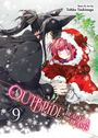 "OUTBRIDE: BEAUTY & THE BEASTS 9" und "Story & Art by Tohko Tsukinaga". Zwei Figuren im Schneefall, eine mit Katzenohren, die andere im roten Cape.