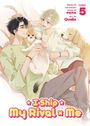 Comic 5, "I Ship My Rival x Me", zwei lächelnde Figuren mit einer Katze und einem Hund.