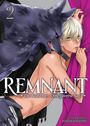 „2. REMNANT: The Beastmen Omegaverse Saga. Story & Art by Hana Hasumi.“ Ein blonder Mann mit Wolf.