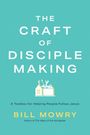 "The Craft of Disciple Making" in großen weißen Buchstaben auf türkisfarbenem Hintergrund, Illustration eines Hauses mit Werkzeug.