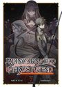 Text: "Reincarnated into a Game as the Hero's Friend". Illustration mit drei Charakteren: ein Krieger, ein Weiser und eine Frau.
