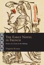 "The Early Novel in French: Poetics of a Genre in the Making", Virginia Krause. Illustration einer Frau mit Blume und Hund.