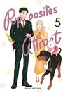 „Pup Positives Attract 5“, Illustration: Mann im Anzug, Frau im Kleid, großer Hund mit kleinem Hund oben drauf.