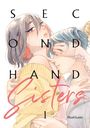 "SECOND HAND Sisters" steht in Großbuchstaben. Zwei Personen sind eng aneinander gelehnt dargestellt.