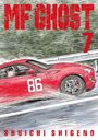 Oben steht "MF GHOST" in Rot. Rechts die Zahl "7". Ein rotes Auto mit der Nummer "86" driftet. Unten "SHUICHI SHIGENO".