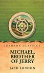 "LUSHENA CLASSICS: MICHAEL, BROTHER OF JERRY - JACK LONDON" mit Kompass-Rose über Landschaft.