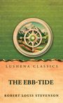 Text: Lushena Classics, The Ebb-Tide, Robert Louis Stevenson. Bild: Kompassrose vor Berglandschaft auf grünem Hintergrund.