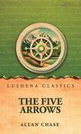 "Lushena Classics. The Five Arrows. Allan Chase." Illustration eines Kompasses vor einer Berglandschaft.